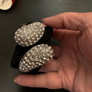 Rhinestone silver color costume bracelet.